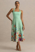 ESTAMPADO VERDE FLORAL CON BORDES