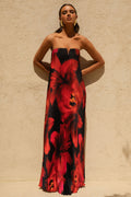 ESTAMPADO FLORAL NEGRO Y ROJO