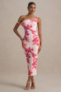 Estampado floral rosa y naranja