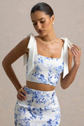 Estampado azul floral