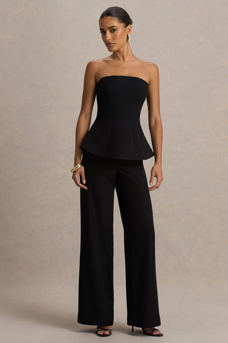Silvia | Pantalones negros de corte recto